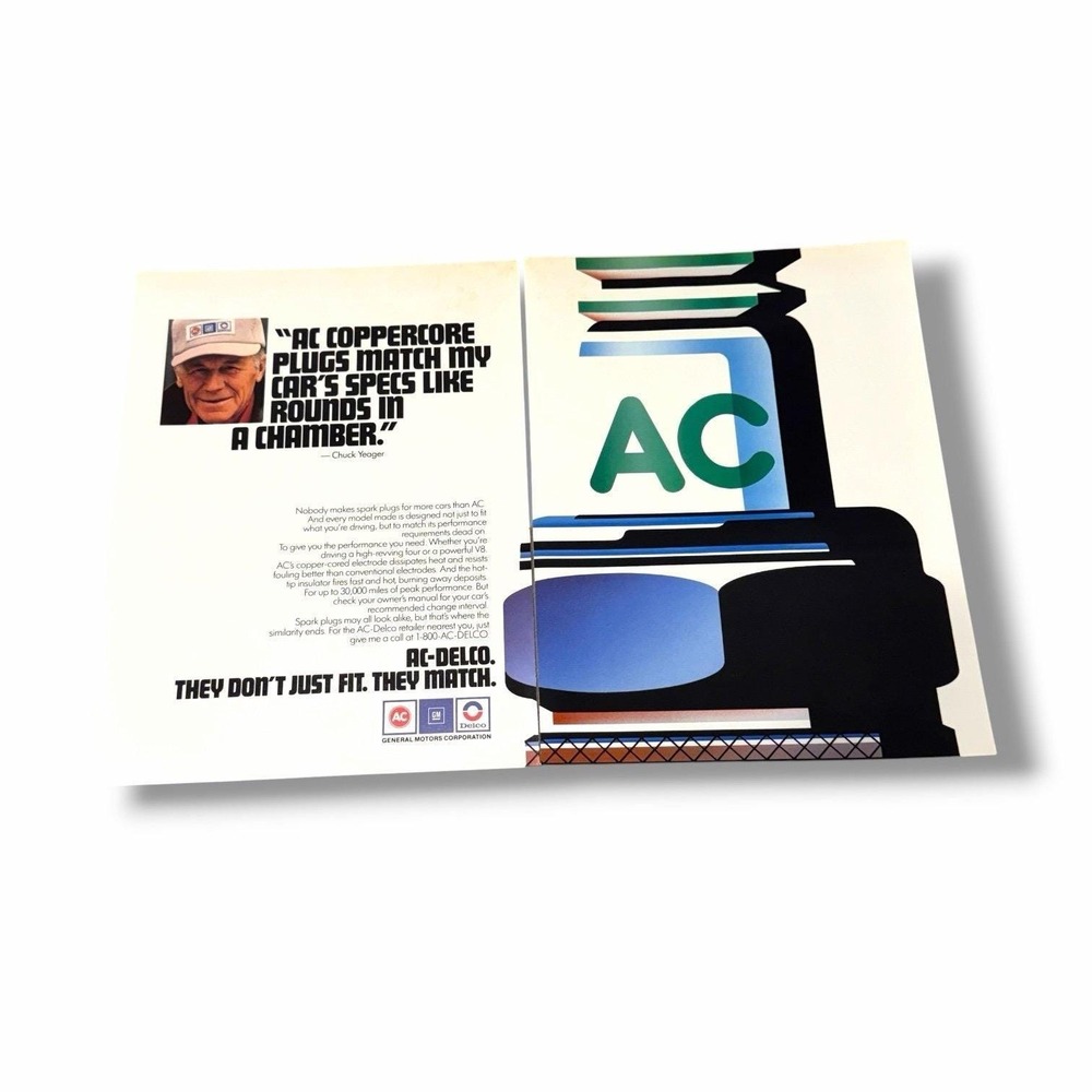 1989 AC Delco AC Coppercore Plugs Match My Cars Specs Original Vintage Ad H